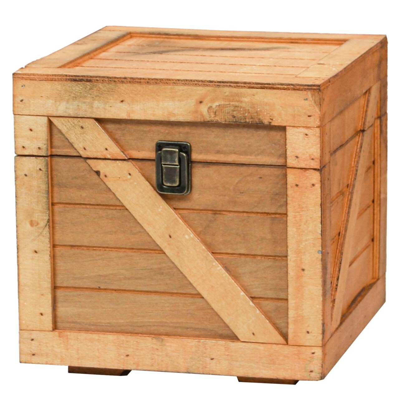 Stackable Wooden Cargo Crate Storage Chest Decorative Storage Box Large Rustic Design